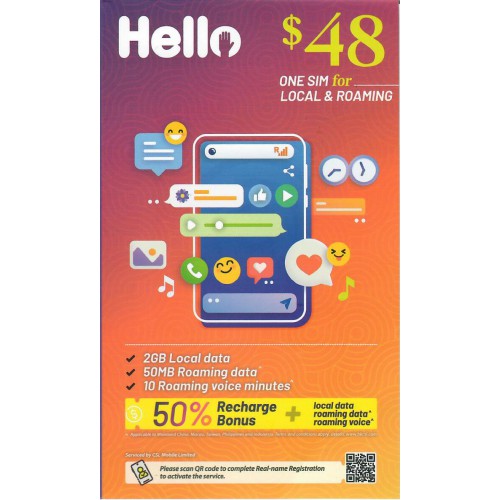 Hello Prepare Sim $48